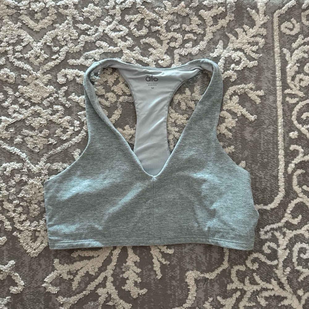 ALO Yoga Light Blue Sports Bra